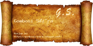 Gombosi Sára névjegykártya